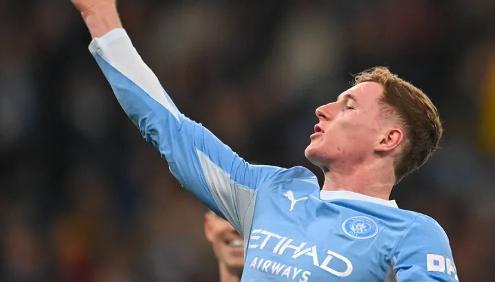 Watch as new Man City star Elliot Anderson scores his first goal for the club in Champions League fixture