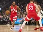 Toronto Raptors forward Kawhi Leonard (2) dribbles the ball during the first quarter against the Toronto Raptors in game five of the Eastern conference finals of the 2019 NBA Playoffs at Fiserv Forum on May 24, 2019