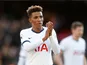 Tottenham Hotspur's Gedson Fernandes applauds fans at the end of the match in January 2018