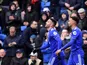 Cardiff City's Victor Camarasa celebrates scoring their second goal with Josh Murphy against West Ham on March 9, 2019