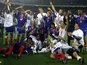 France players celebrate winning Euro 2000