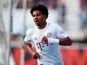Serge Gnabry celebrates scoring for Bayern Munich on September 28, 2019