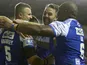 Leeds Rhinos' Ash Handley celebrates with teammates on September 23, 2021