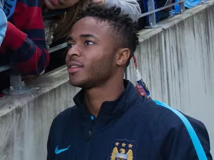 Raheem Sterling scores on Man City debut