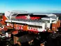 General view as Liverpool's Anfield Stadium is seen with seats in the new Anfield road stand upper tier on December 13, 2023