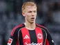 Hugo Larsson of Eintracht Frankfurt during his side's match against Borussia Dortmund, on January 9, 2026