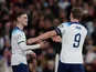 England's Phil Foden and Harry Kane celebrate their first goal an own goal scored by Malta's Enrico Pepe on November 17, 2023