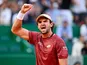 Valentin Vacherot reacts at the Monte-Carlo Masters on April 6, 2026