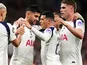 Tottenham Hotspur's Pedro Porro, Cristian Romero, Micky van de Ven and Richarlison celebrate on December 9, 2025