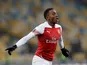 Arsenal's Joe Willock celebrates scoring against Vorskla Poltava on November 29, 2018