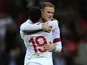 Wayne Rooney and Aaron Lennon celebrate