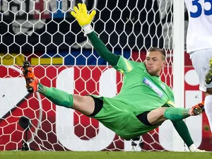 Maciej Gostomski in action for Lech Poznan on October 1, 2015