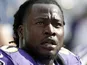 Ravens' Pernell McPhee looks on during a game with the Eagles on September 16, 2012