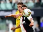 Hellas Verona's Marash Kumbulla in action with Juventus' Paulo Dybala in Serie A on September 21, 2019