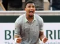 Arthur Fils reacts at the French Open on May 26, 2025