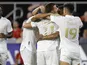 Atlanta United FC forward Josef Martinez (7) celebrates with teammates after scoring a goal against DC United at Audi Field on August 24, 2021