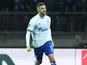 Matija Nastasic celebrates scoring for Schalke on April 12, 2019