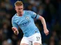 Kevin De Bruyne in action for Manchester City in the EFL Cup on November 1, 2018