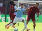Mattia Zaccagni of Lazio; Lorenzo Pellegrini and Manu Kone of Roma - September 21, 2025