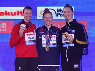 Laura Stephens wins historic gold for GB in 200m butterfly