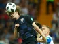 Croatia's Tin Jedvaj in action with Iceland's Alfred Finnbogason on June 26, 2018