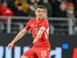Granit Xhaka playing for Switzerland, on March 27, 2026