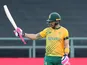 Faf Du Plessis celebrates his half century against England on November 27, 2020
