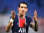Paris Saint-Germain PSG's Angel Di Maria celebrates scoring against RB Leipzig on November 4, 2020