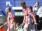 Stoke forward Peter Crouch celebrates a goal against QPR on April 20, 2013