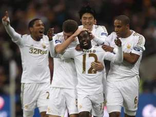 Swansea in control at Wembley