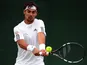 Fabio Fognini in action at Wimbledon on June 24, 2013
