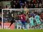 Brighton & Hove Albion's Neal Maupay scores their first goal against Crystal Palace in the Premier League on September 27, 2021