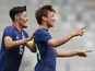 Takashi Inui celebrates scoring during the international friendly between Japan and Paraguay on June 12, 2018