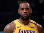 LeBron James in action for the Lakers on January 13, 2020