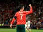 Cristiano Ronaldo celebrates for Portugal on October 14, 2025