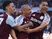 Aston Villa's Donyell Malen, Morgan Rogers and Youri Tielemans celebrate on April 5, 2025