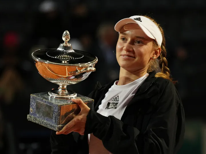 Rybakina wins Italian Open as Kalinina retires injured