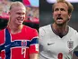 Erling Haaland/Harry Kane composite