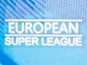 An image of the words "European Super League" taken on April 20, 2021