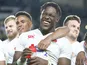 Maro Itoje of England celebrates a series win over Australia on June 25, 2016