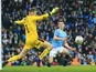 Phil Foden scores the second during the FA Cup third-round game between Manchester City and Rotherham United on January 6, 2019
