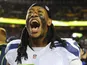 Seahawks DE Bruce Irvin celebrates a win over Washington on January 6, 2013