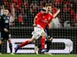 Benfica defender Francisco Ferreira - aka Ferro - celebrates on March 14, 2019