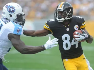 Steelers receiver Antonio Brown in action against the Tennessee Titans on September 8, 2013