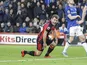 Ryan Fraser celebrates getting the opener during the Premier League game between Bournemouth and Everton on December 30, 2017