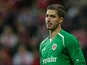 Frankfurt goalkeeper Kevin Trapp in action on November 10, 2012