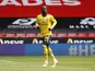 Arsenal's Nicolas Pepe celebrates scoring against Sheffield United on June 28, 2020