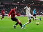 Manchester United's Marcus Rashford in action with Bournemouth's Adam Smith in the Premier League on November 2, 2019
