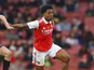 Myles Lewis-Skelly in action for Arsenal Under-21s in April 2023