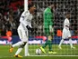 Swansea City's Jonathan de Guzman celebrates scoring his side's fifth goal of the game on February 24, 2013